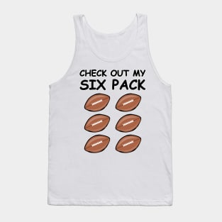 Check Out My Six Pack - American Football Balls Tank Top